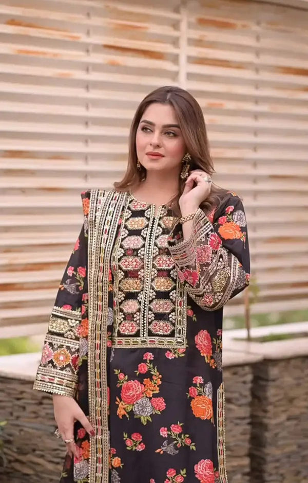 ANEELAS DIGTIGAL EMBROIDERED 3PC